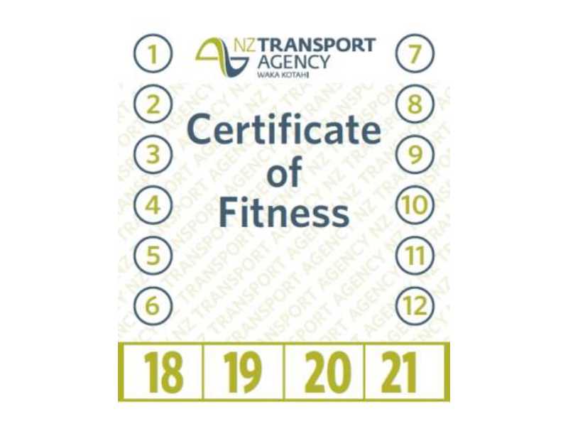 Certificate of Fitness